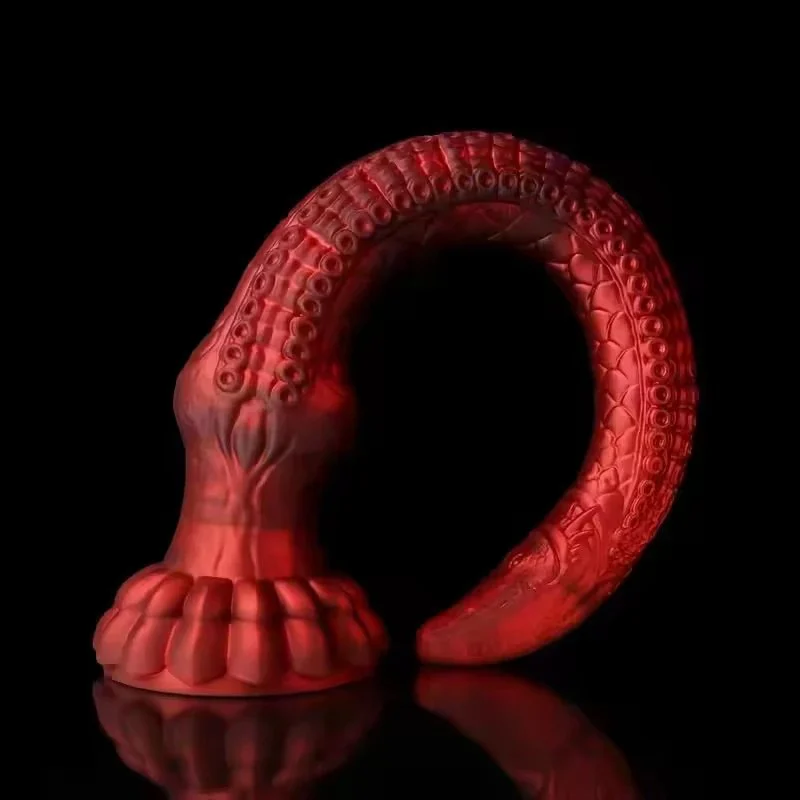 Eel Tentacle-shaped Alien Penis Long Anal Whip Soft Anal Dilator Butt Plug Eco-Friendly 100% Waterproof Silicone Adult Sex Toy