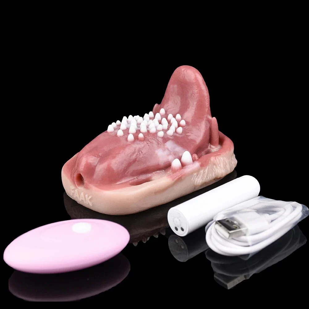 Fantasy Realistic Tiger Tongue Sex Grinder Masturbator G-Spot Massage Vibrator Tooth Friction Stimulate Woman Sex Grinder