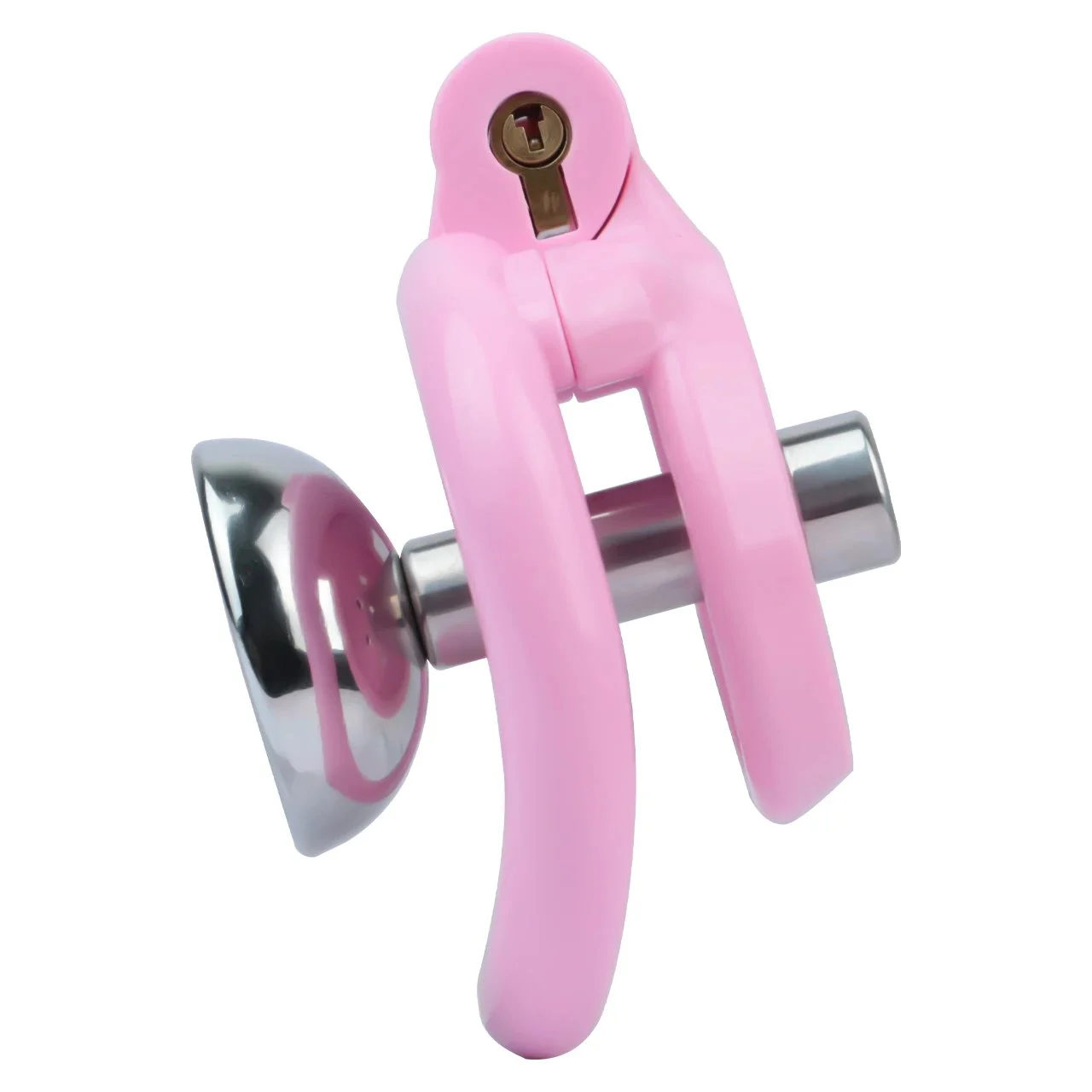 ABS Resin Inverted Flat Male Chastity Cage with Metal Urinal Catheter Lock Beginners Penis Cage Sex Toys for Men