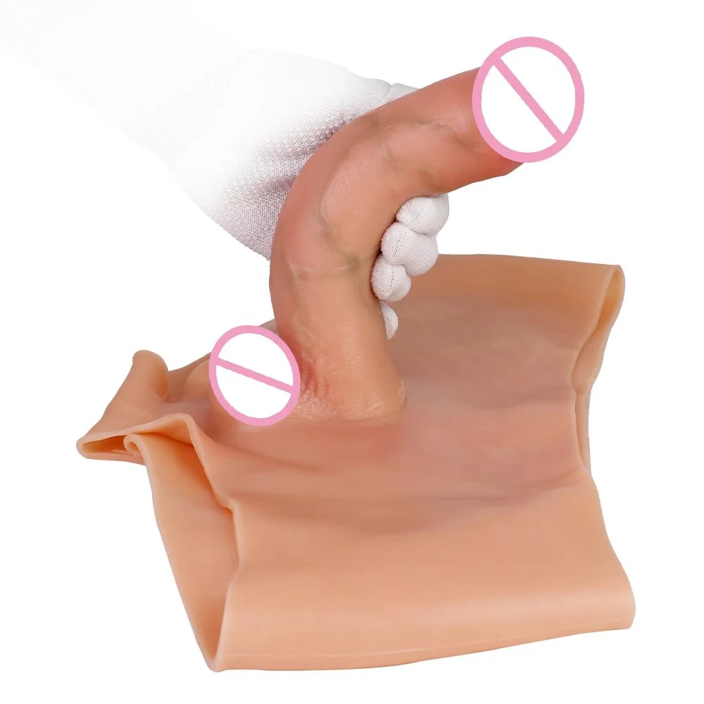 Solid Wearable Silicone Strap-On Dildo with Adjustable Harness Reusable Design, Also Works As Penis Sleeve & Glans Cover