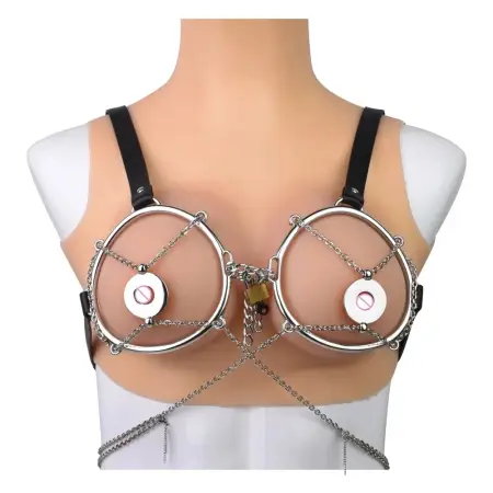 Fetish Nipple Clamp Wearable Leather Bondage Metal Chain Crocodile Nipple Clamp Couple Flirting Sex Toys