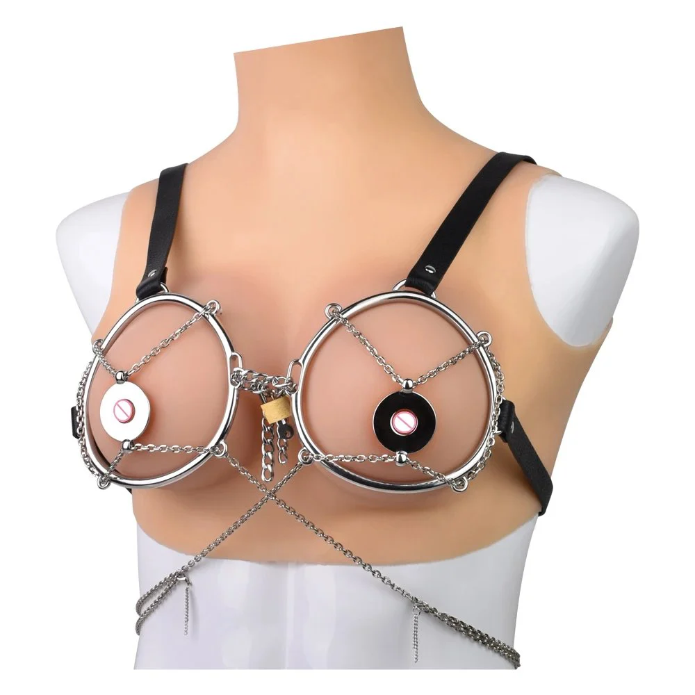 Fetish Nipple Clamp Wearable Leather Bondage Metal Chain Crocodile Nipple Clamp Couple Flirting Sex Toys