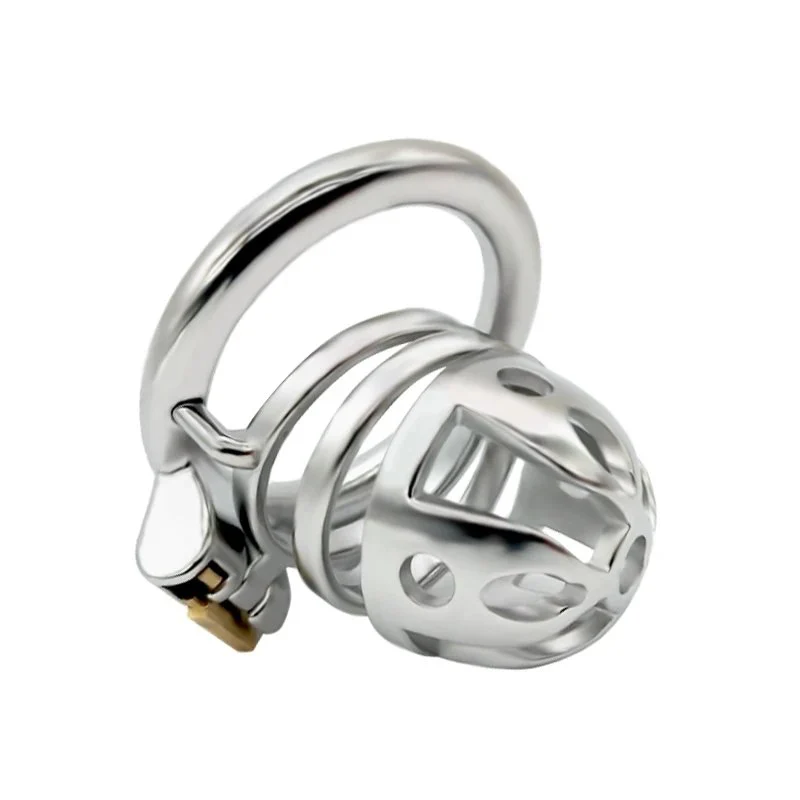 Adult Games Metal Hollow Male Chastity Lock Penis Cock Cage for Men Sex Toys