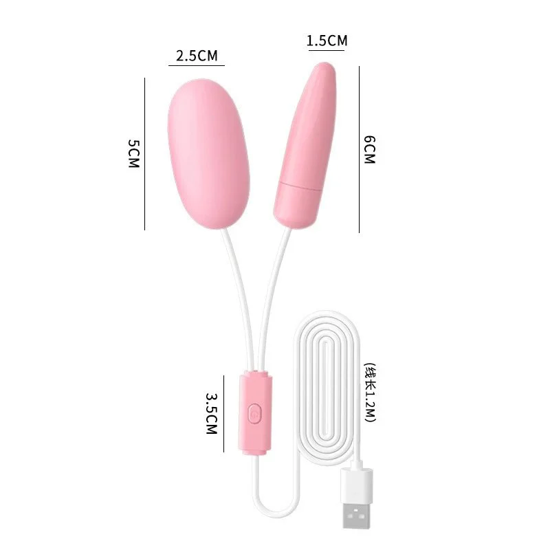 Flirting Egg Sucking Tongue Licking Double Jumping Egg USB Charging Masturbator Female Adult Sexual Equipment