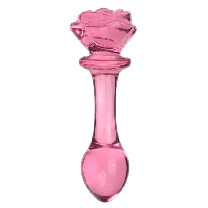 Glass Pink Butt Plug Anal Plug for Men Women Anal Enjoying Sex Toys