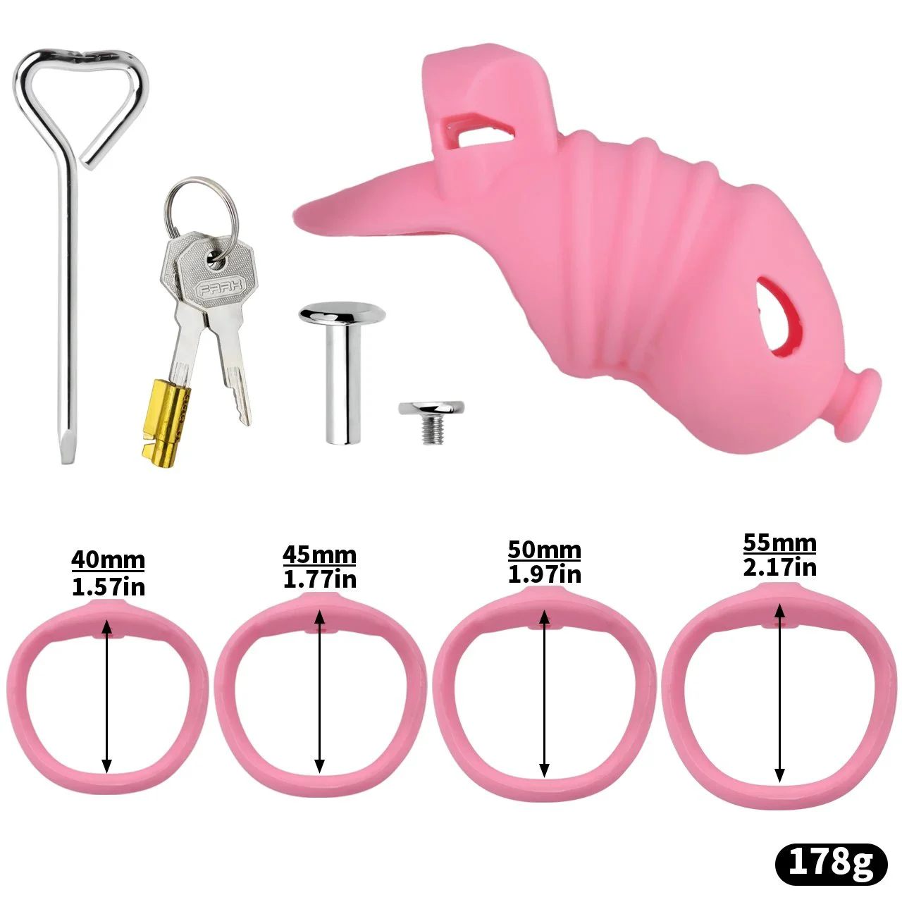Adult Toys with 4size Penis Chastity Rings Cobra Wearable Silicone Chastity Cage Adult Sex Toys for Men