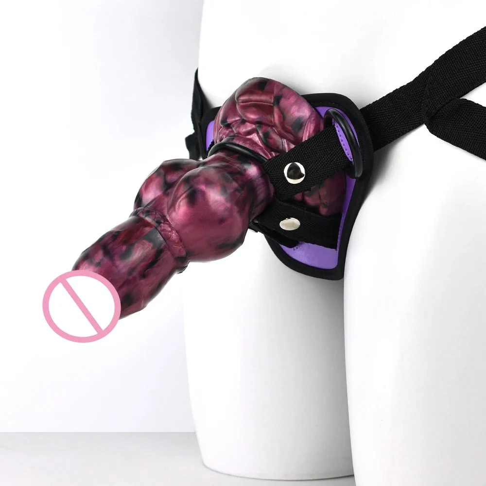 Quality Assured Strap on Dildo Nontoxic Silicone Total Length 20CM Dildo Big for Lesbian Sex Wear Penis with Belt Strap on Dildo