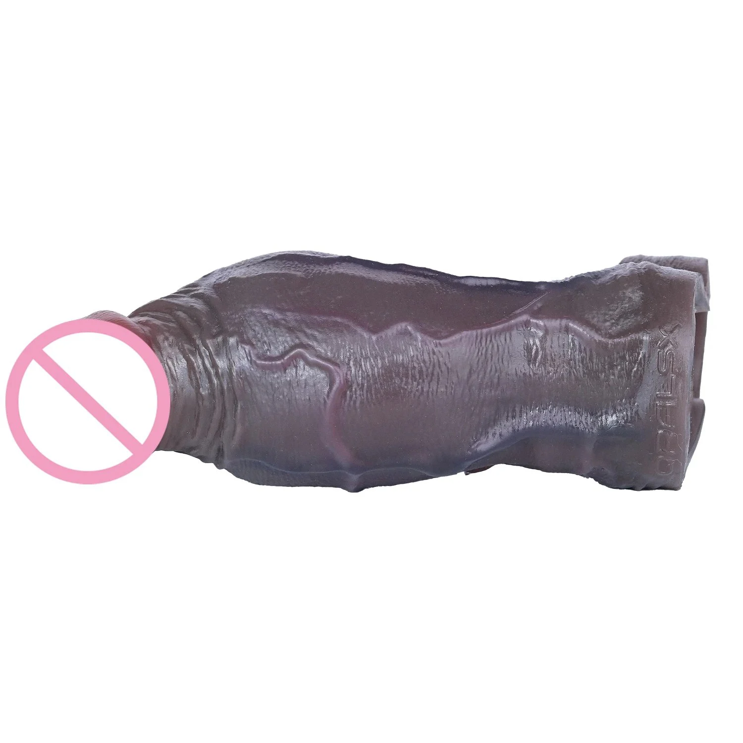 Thickened Black Hollow Dildo Remote Control Vibrator Realistic Penis Sleeve Silicone Cock Enlarger Extender Reusable Sheath