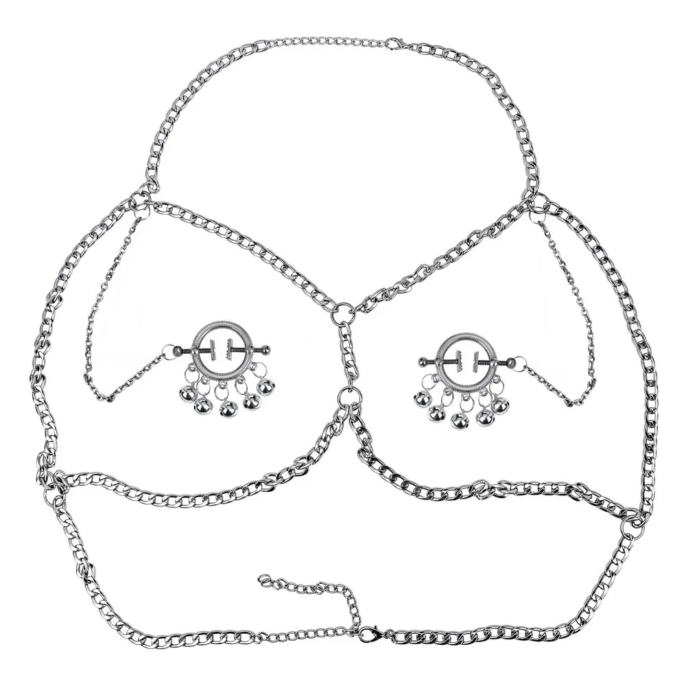 Fetish Metal Stainless Steel Nipple Clips Female Breast Fun Couple Flirting Products Game Role Playing Sex Toys