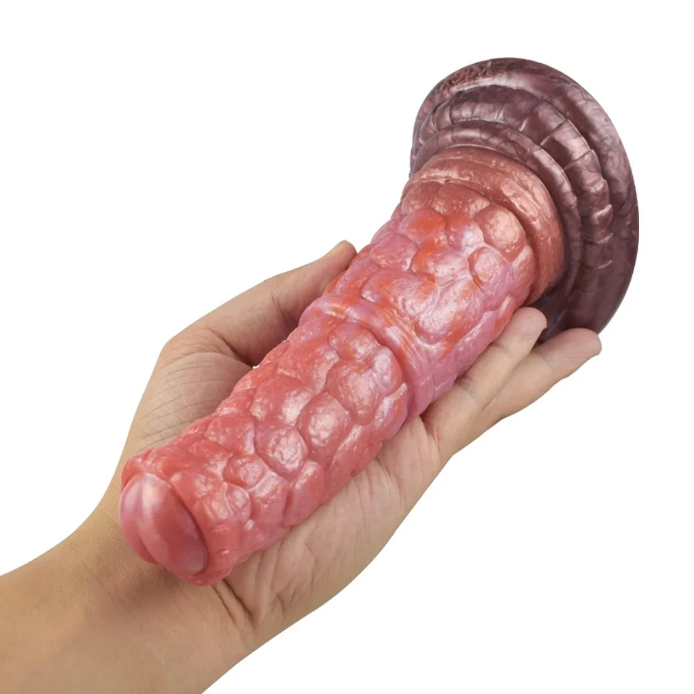 7.17 Inch Big Animal Horse Realistic Sex to Toy Color Bronze Artificial Silicone Penis for Women