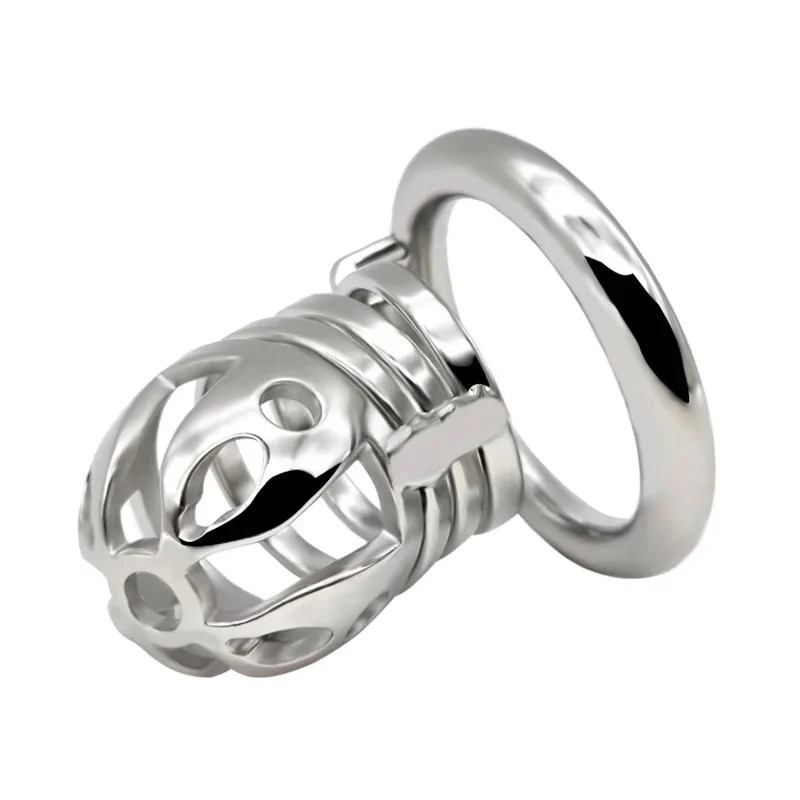 66mm Stainless Steel Male Chastity Cage, High Security Cock Lock for & Bondage Play