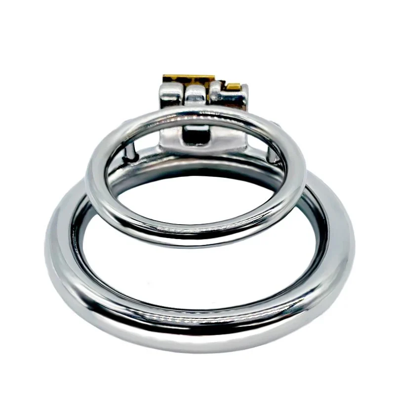 304 Stainless Steel Solitary Extreme Lockdown Male Chastity Device Adjustable Cock Cage for Gay With Brass Key