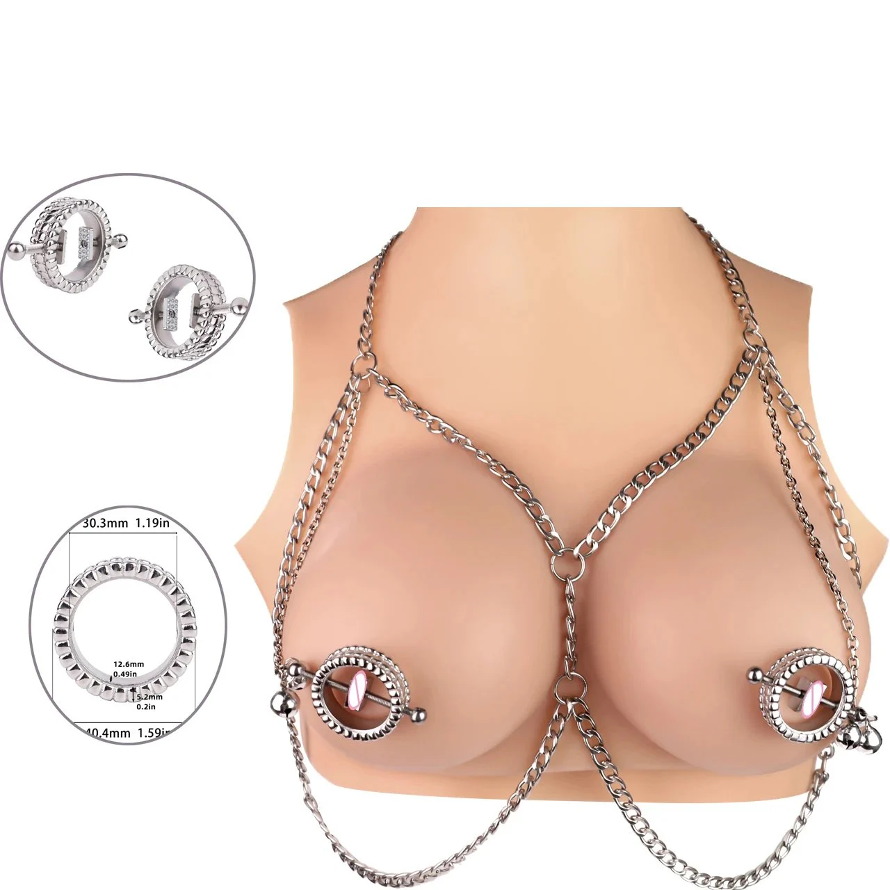 Flirting Teasing Erotic Accessories Breast Clitoris Clip Massage Sex Toys of Metal Nipple Clamps for Couples Lover Games