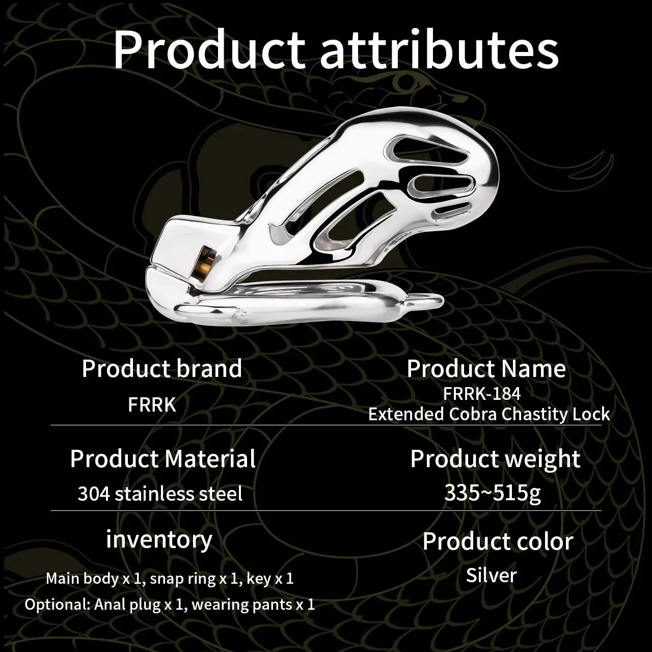 arrival cobra chastity cage, chastity cage belts with anal plug,chastity cage for men,Chastity Device Cock Cage for Men