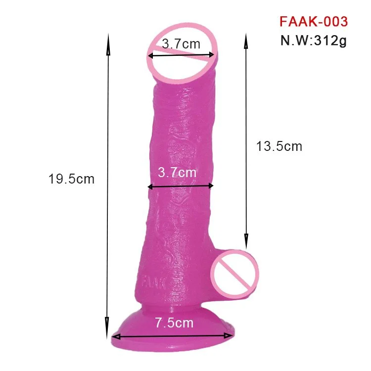 7.67 Inch Strapon Rubber Penis Bondage Rubber Penis Strapon for Male Sex Shop 19.5cm Purple Dildo with Belt Strapon Penis