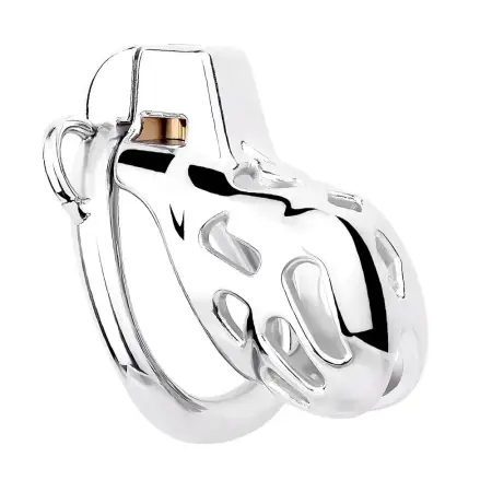 304 Stainless Steel Locking Chastity Cage Male Cock Cage Chastity Device with 4 Active Rings for Men Penis Exercise