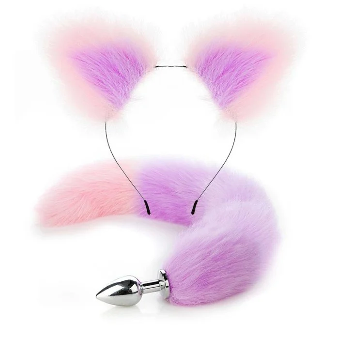Funny Fox Tail Adult Toy with Metal Plug