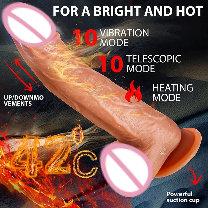 Realistic 7.87 Inch Thrusting Big Dildo Vibrator for Women Heating Anal Clit G-Spot Stimulation Adult Sex Toys