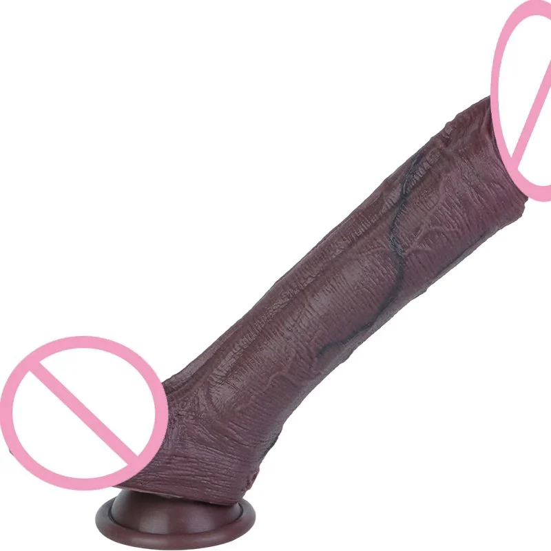 Realistic 9.45In Long Dual Layer Dildo Squirting Anal Plug With Strong Sucker Lifelike Ejaculation Penis Sex Toys for Adult