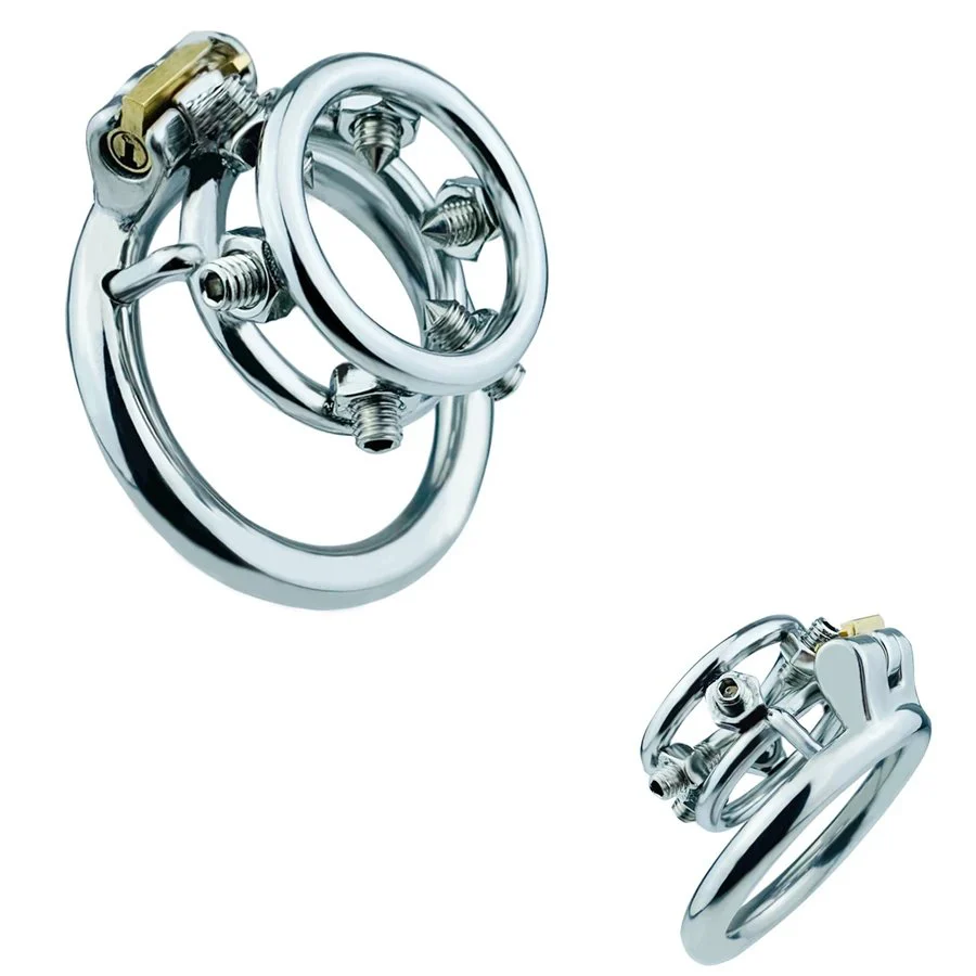 Chastity Cage Male Sex Toys High Standard Male Chastity Device with 4 Size Rings Metal Lock Locking Erotic