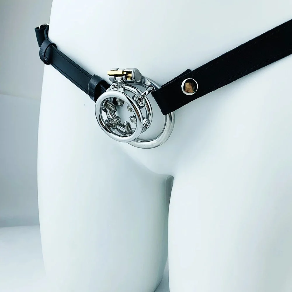132 Strap on Male Chastity Device Cock Lock Sm Stainless Steel Cock Cage