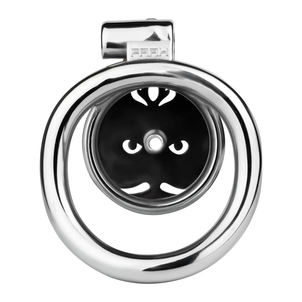 Built-in Flat Male Metal Chastity Lock with Owl Pattern and Urinary Catheter for Male Chastity Confinement Penis Cage