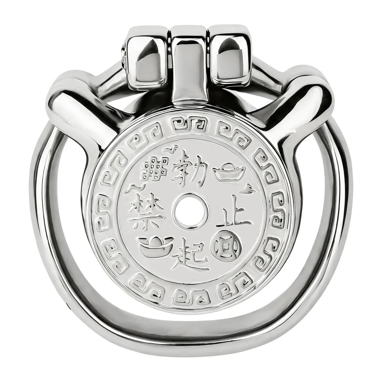 Flat Metal Male Chastity Cage Device Urethral Hole With Metal Catheter Chastity Belt Penis Ring Cock Cage