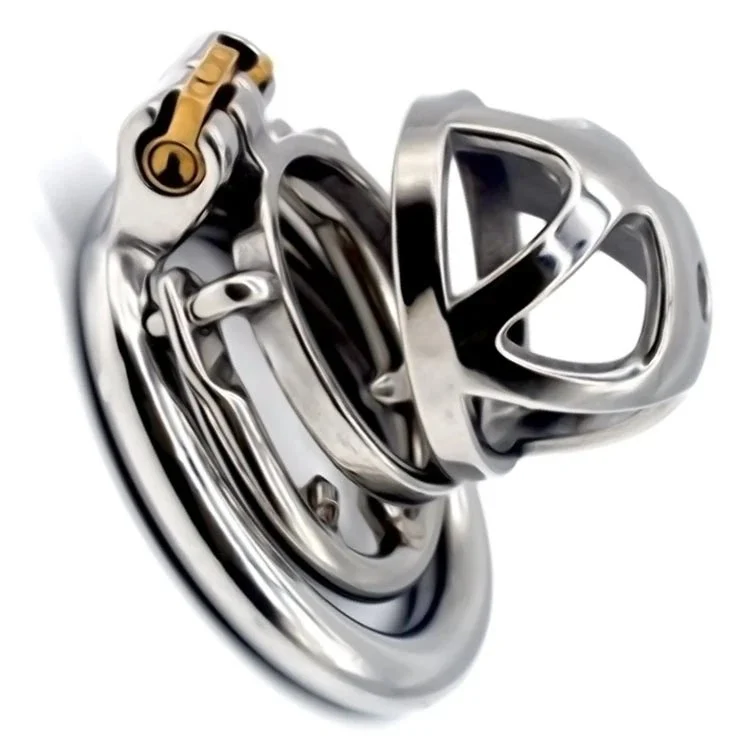 4.9cm Chastity Cage Stainless Steel Lock Penis in Cage Chastity Cage with Key Holder Lock Male Chastity Device for Male