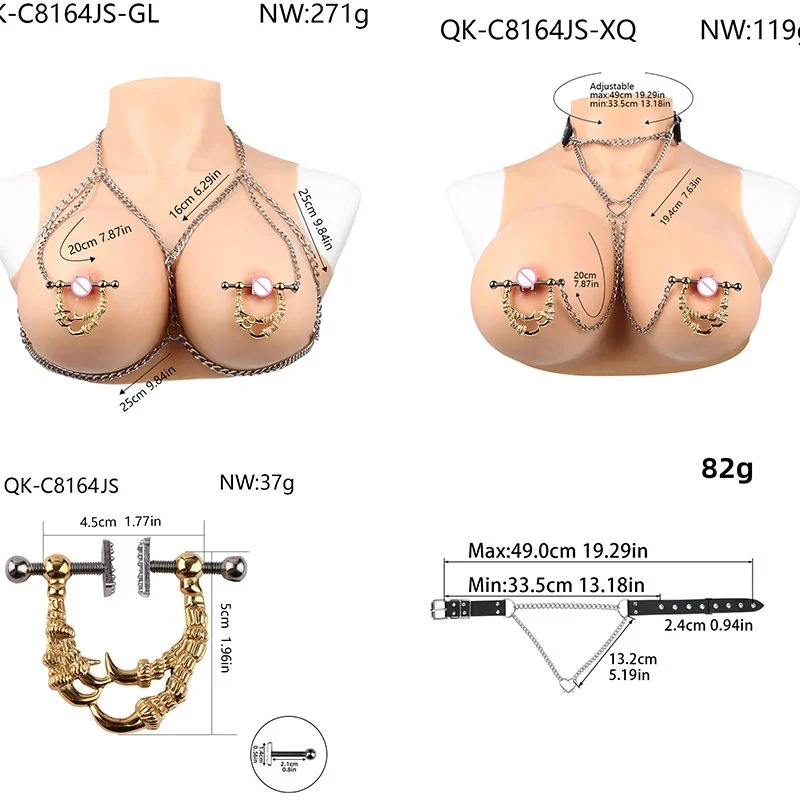 Gold Nipple Clamps High Grade Metal Material Gives Tingling Sensation to Nipples Bdsm Apparatus Erotic Corset