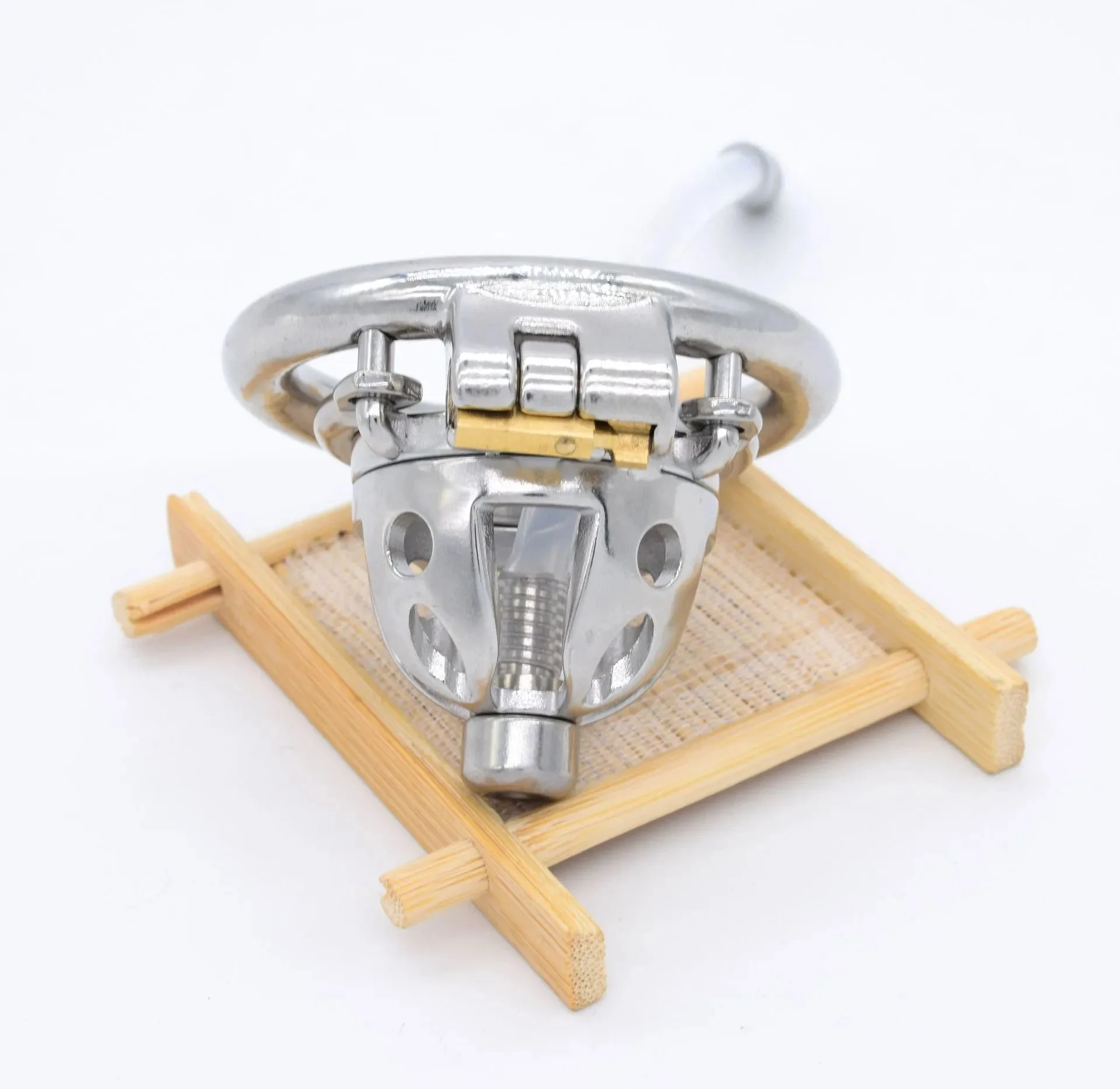 5.4cm Stainless Steel Male Chastity Cages Device Lock Penis Restraint Chastity Cage with Keyholder for Man Sex Toy