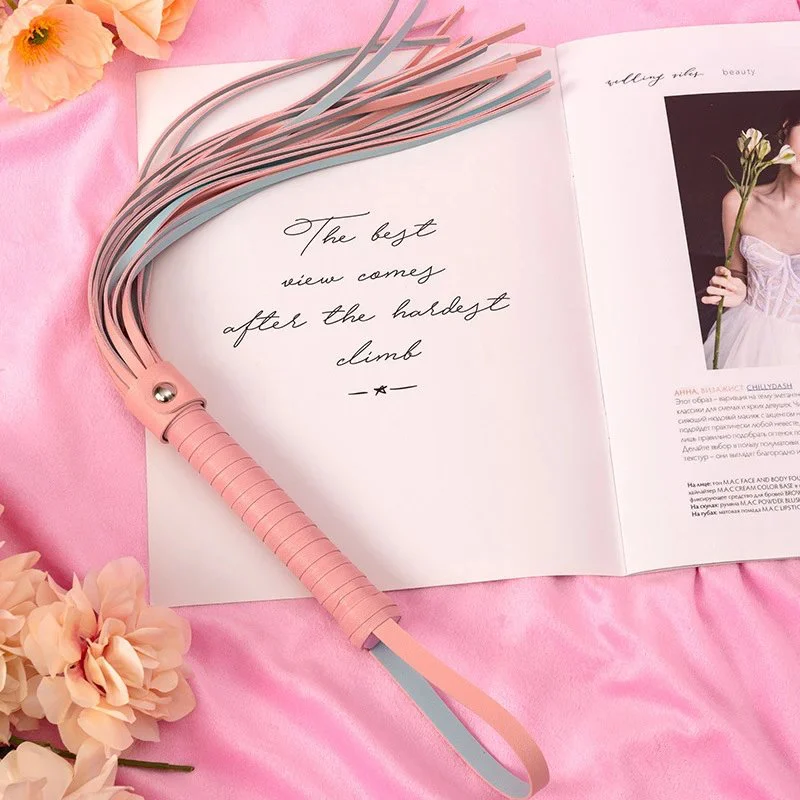 Leather Flogger Whip for Adult SM Play Sex Toy for Pleasure & Role Play