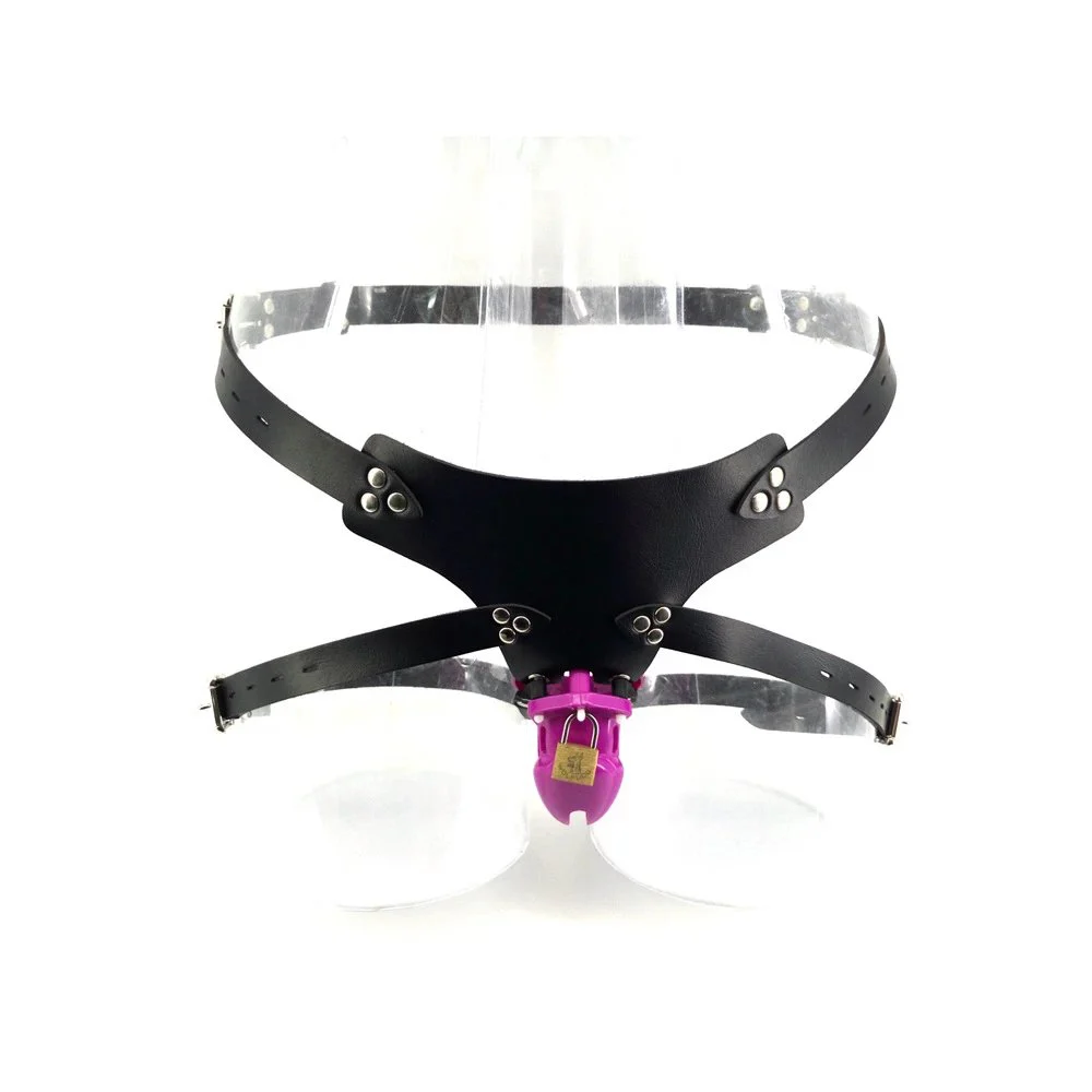 10cm Purple Plastic Penis Cage for Male Soft Men Chastity Device Keyholder Male Chastity Cage Belt Sex Shop Chastity Belt