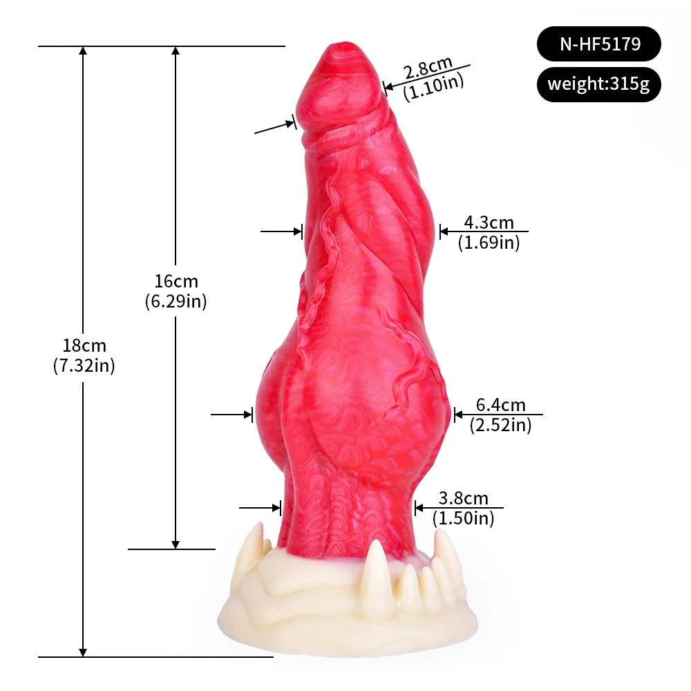 Realistic Dog Dildo with Big Knot Suction Cup Monster Dildos Anal Plug Toy Animal Dildo for Women Lesbian and Men