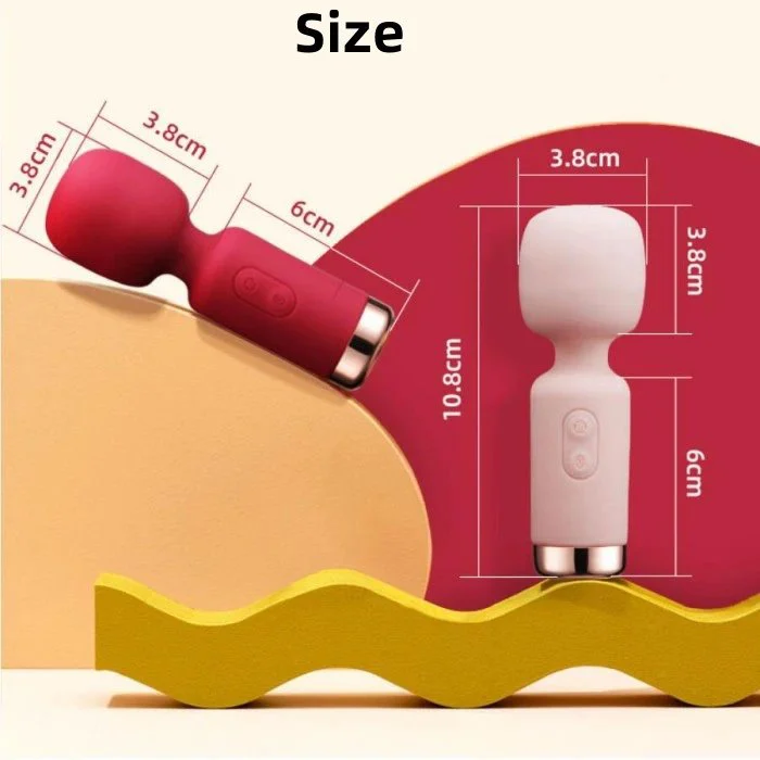 Portable USB Rechargeable 10 Frequency Silicone Vibrating Wand Massage for Women Clitoral & G-Spot Stimulator Sex Toys