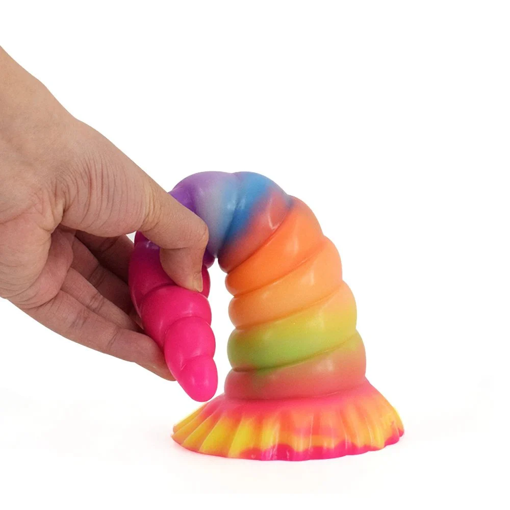 Big Size Unicorn Glow in Dark Dildos Adult Silicone Comfortable Realistic Suction Cup Anal Plug Penis Dildos for Women