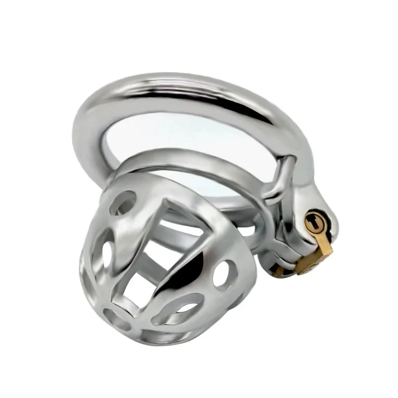 50mm Male Chastity Cage 304 Stainless Steel Lock Penis Cage with Keyholder for Male Chastity Cock Cage