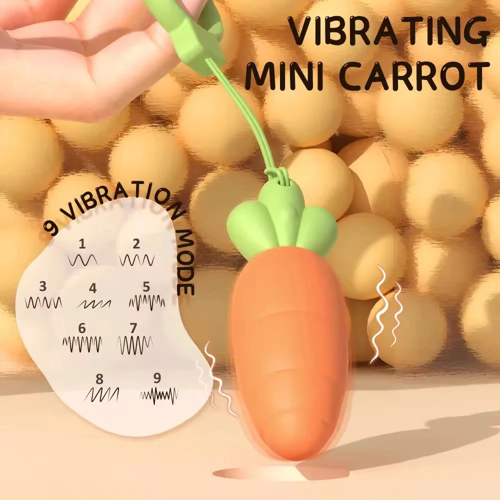 Powerful Mini Women Vibrator Clitoral Stimulation Love Ball Rechargeable Waterproof Carrot-shaped Adult Toy for Couple