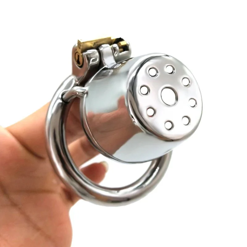 80 Small Cage Anti Pull Out Chastity Steel Cage Cock Cage Lock Penis for Men