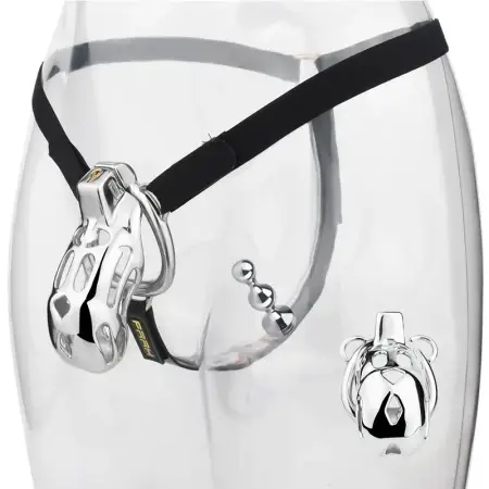 Cobra Chastity Cage Belt with Anal Plug,Bondage Restraint Kit for Sex Play, Sex Toy for Couples Chastity Devices