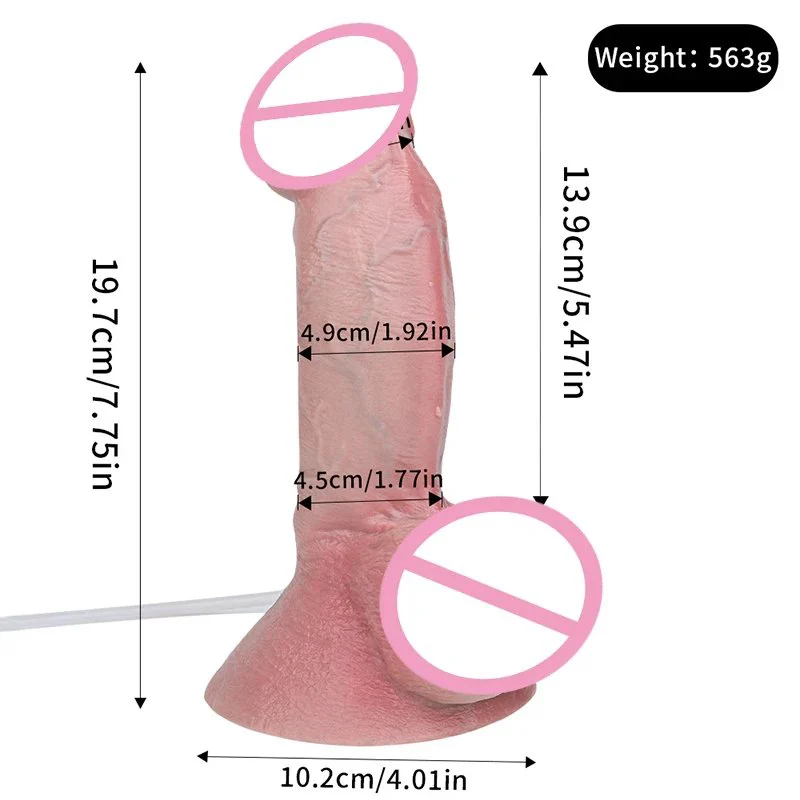 7.75 Inch Ultra Dildo With Squirting Function Ejaculating Adult Penis Sex Toys for Men Women Silicone Anal Butt Plug