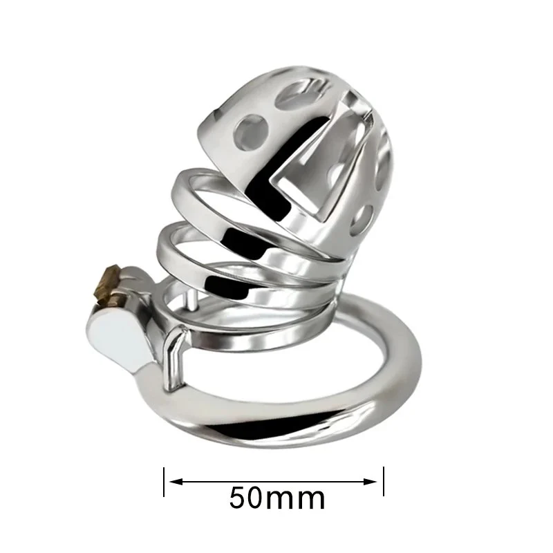 66mm Stainless Steel Male Chastity Cage, High Security Cock Lock for & Bondage Play