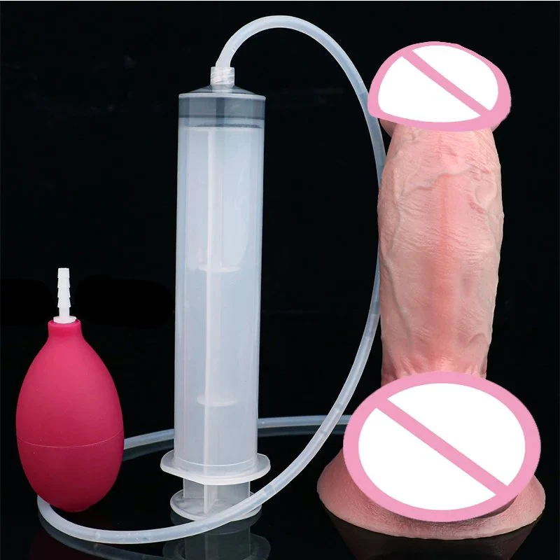 7.75 Inch Ultra Dildo With Squirting Function Ejaculating Adult Penis Sex Toys for Men Women Silicone Anal Butt Plug