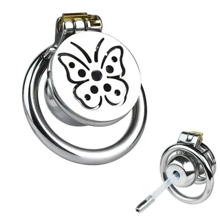 Butterfly Inverted Sissy Cage Sissy Inverted Chastity Cage Negative Cock Cage Chastity Toys Metal Male Chastity Device