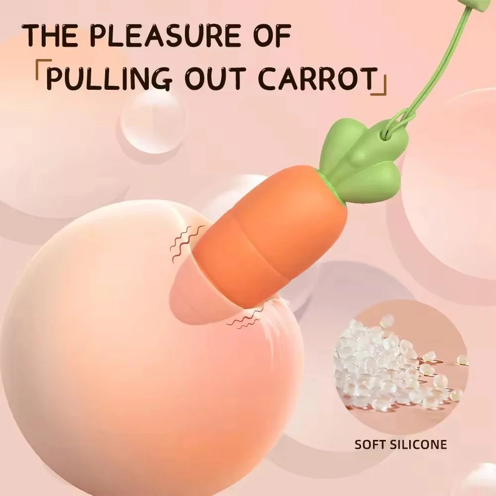 Powerful Mini Women Vibrator Clitoral Stimulation Love Ball Rechargeable Waterproof Carrot-shaped Adult Toy for Couple