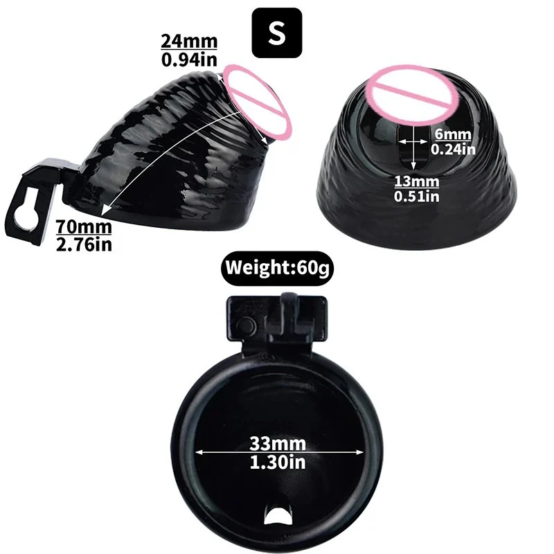 Male Chastity Cage Sex Toys Discreet Sissy Fem Boy Chastity Cage Device Penis Rings Man 4 Size Chastity Cage Penis Shape