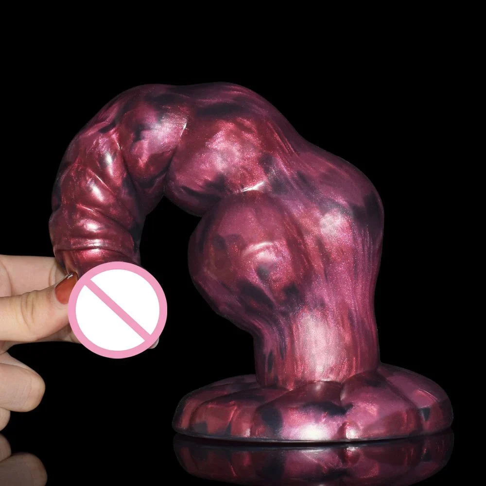 Color Silicone Soft Sex Toys Fantasy Animal Anal Plug with Suction Cup Insert Dildo Gay and Lesbian