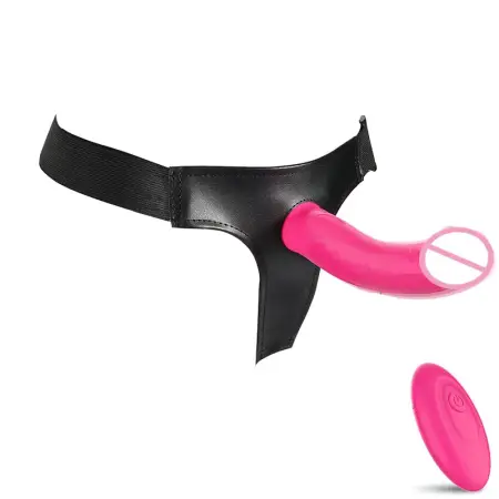 Remote Control G-Spot Clitoral Stimulation Female Adult Sex Toys Strap on Adjustable Harness Wearable Dildo Lesbian Vibrator
