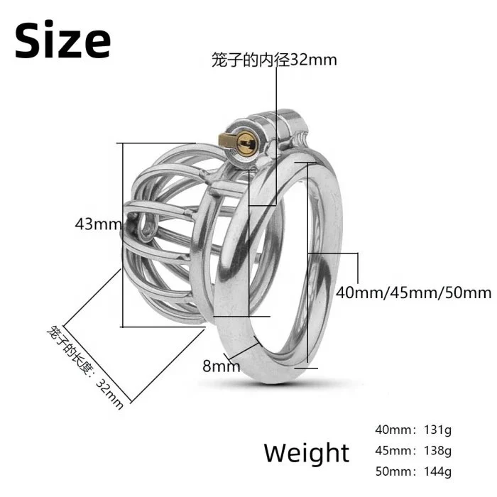 Male Chastity Device Adult Men's Cock Cage Anti-derailment Sex Toys