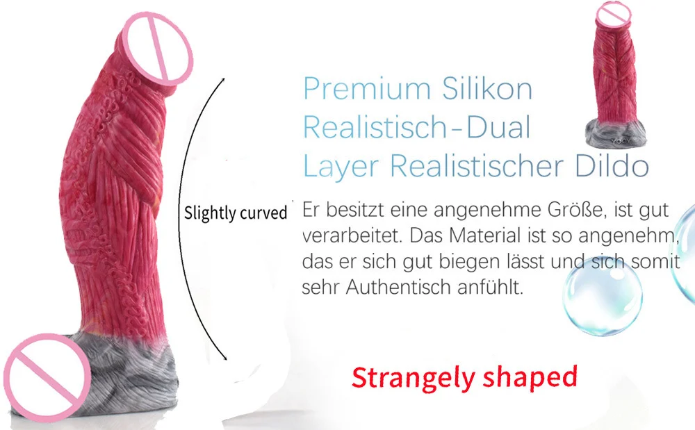8 Inch Monster Dildo Gory G-spot Stimulation Beast Silicone Sex Toy Gorgeous for Women