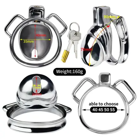 304 Stainless Steel Male Chastity Device Cock Cages with Lock for Men Metal Chastity Cage Sex Toy